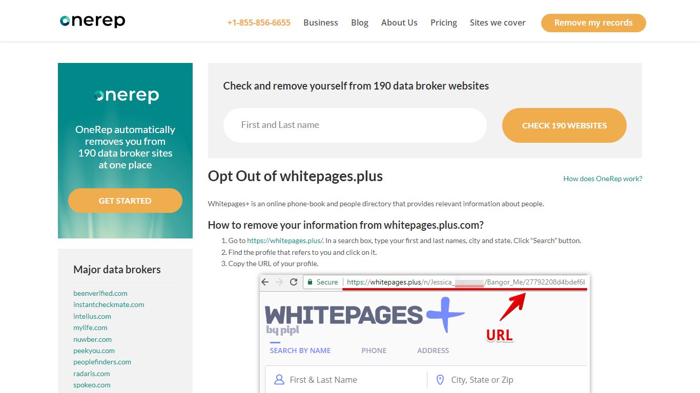 Whitepages Plus Opt Out & Removal Guide | OneRep